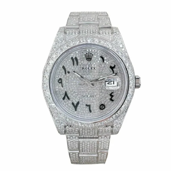Rolex-Datejust-116300-White-Gold-Diamond-Arabic-Dial-Iced-Out-Replica-1.webp Rolex Datejust 116300 White Gold Diamond Arabic Dial Iced Out Replica