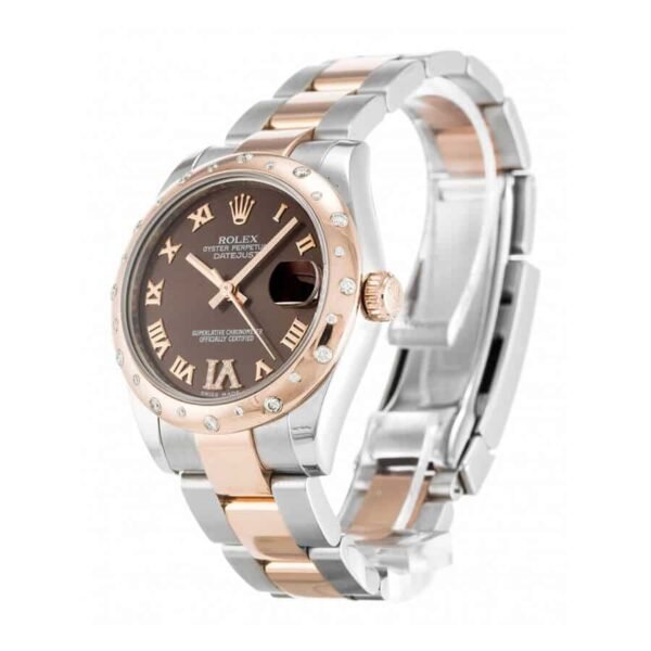 Rolex-Datejust-Chocolate-Roman-Numeral-Diamond-Replica-Left.jpg Rolex 178341 Replica