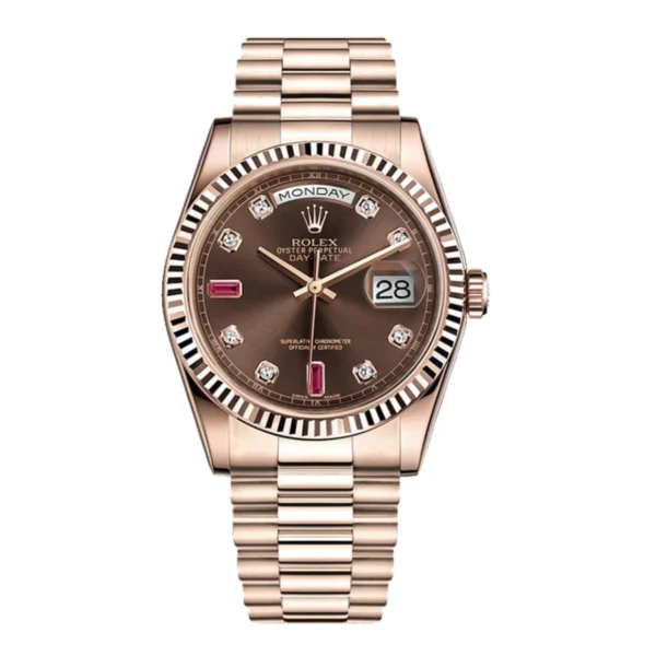 Rolex-Day-Date-128235-AR-Rose-Gold-Wrapped-Chocolate-Dial-Replica.webp Rolex Day-Date 128235 AR Rose Gold Wrapped Chocolate Dial Replica