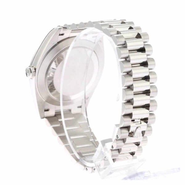 Rolex-Day-Date-Ice-Blue-Dial-Platinum-Replica-Back.jpg Rolex Day Date Ice Blue Baguette Dial Platinum Presidential 228206 Replica