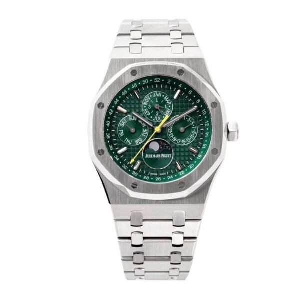 audemars-piguet-royal-oak-offshore-chronograph-green-dial-26574st-oo-26606st-03-multifunctional-series-replica.jpg Audemars Piguet Royal Oak Perpetual Calendar 26574ST.OO.26606ST.03 Replica