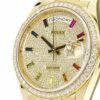 iced-out-1.jpg Rolex Day-Date Yellow Gold With Pave Diamond Dial Sapphire 128348RBR-0030 Replica